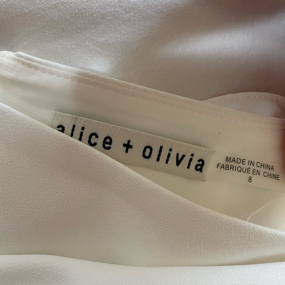 Alice + Olivia Zabana Wrap-Effect Pleated Satin Midi Skirt - Picture 6 of 7